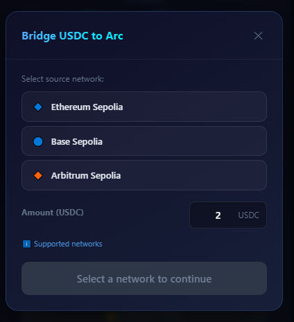CCTP Bridge Selector