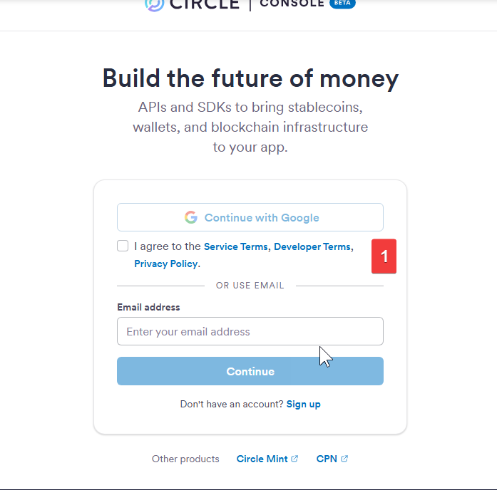 Step 1 - Log in