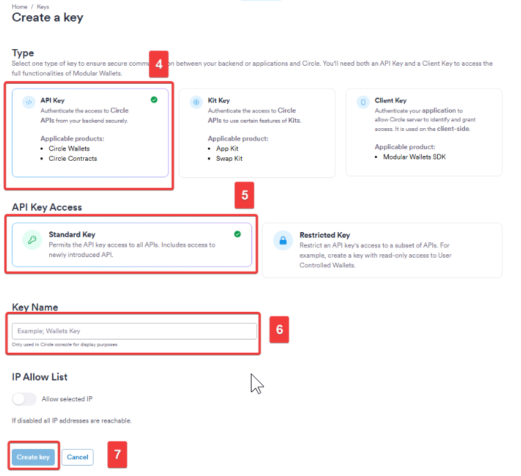 Steps 4 to 7 - Configuration