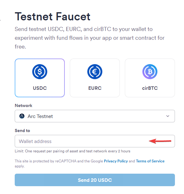 Circle Faucet Request
