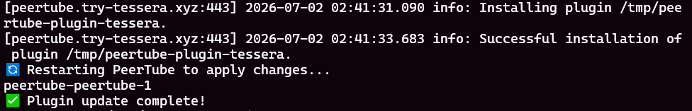 Plugin Installation Success